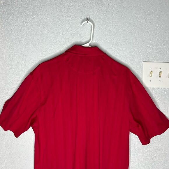 Tiger Woods Collection Red Dri-Fit Short Sleeve Men's Golf  Polo Shirt Sz Large - Picture 6 of 11